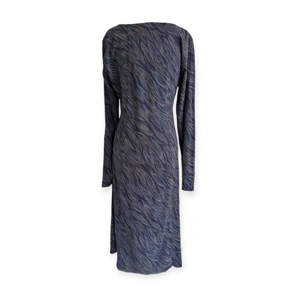 Horny Toad Dress Large L BLUE A-Line Midi Long Sleeve - Picture 3 of 6